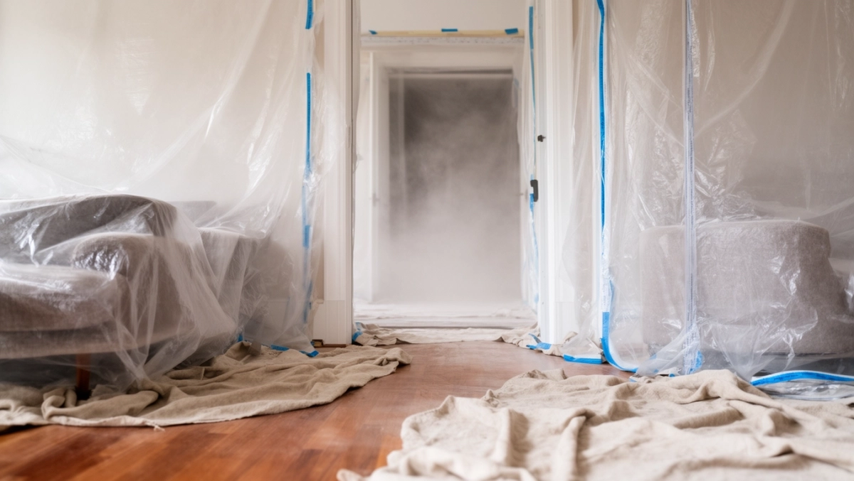 Zabezpieczenie przed kurzem podczas remontu